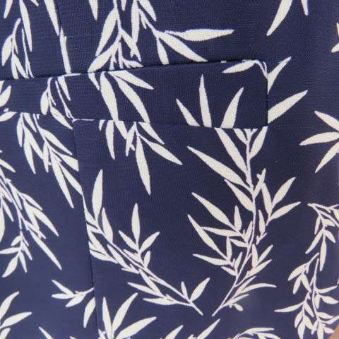 Exquisite new waistcoat in navy with cream small branches with leaves. By MARCONA size 38/14