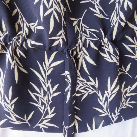 Exquisite new waistcoat in navy with cream small branches with leaves. By MARCONA size 38/14
