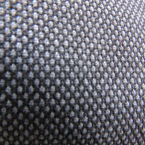 Sexy chic low rise pants in grey/black mottled polyester fabric.Size 36/12 by MASSUMI.Bootlegged.