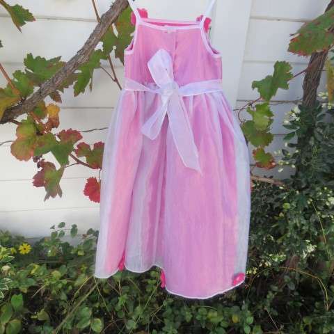 Cute special occasion strappy dress with pink underlay and sheer top layer .For 5 to 6 year old.