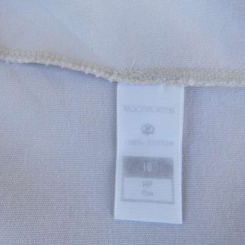 Embroidered cream 100% cotton paneled A-line skirt.Bandless size 36/12 by `Woolworths`. Ankle length