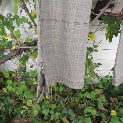 Tomboy look pants by 'Instinct' size 40/16. In beige and brown check stretch cotton. New condition.