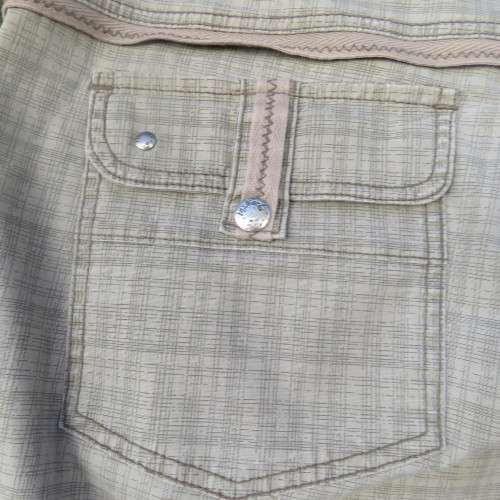 Tomboy look pants by 'Instinct' size 40/16. In beige and brown check stretch cotton. New condition.