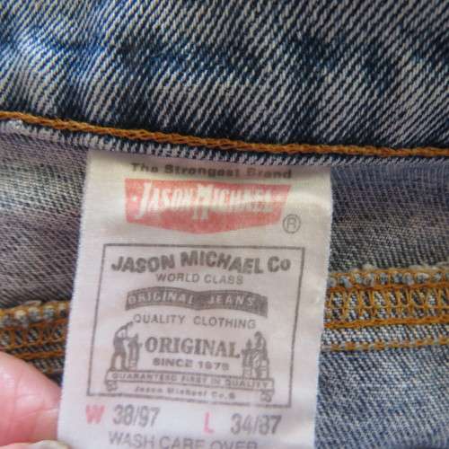 Men's vintage blue denim high waist Jenas. An Original 'Jason Michaels' size 38. Good condition.