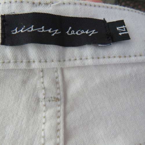 Best quality white SISSY BOY denim jeans in size 38/14 Boot cut.Pockets back and front. New cond.