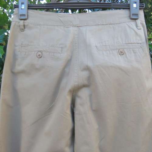 As new men's sand colour size 30 pants with straight narrow legs. By OAKRIDGE. 100% cotton