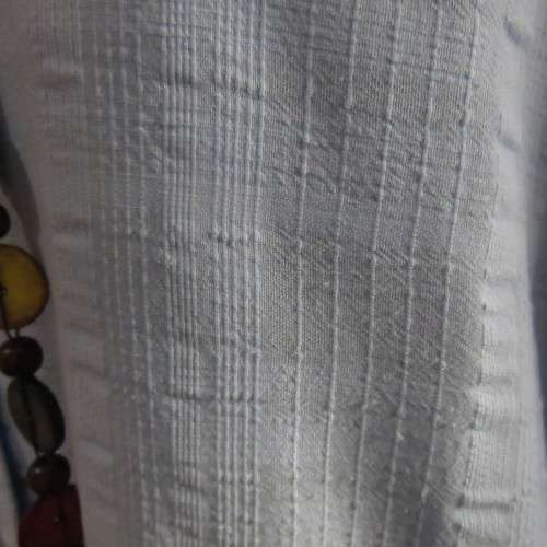 Casual short sleeve shirt in powder blue bubble polycotton+viscose blend size 42/18 by 'INSYNC'.