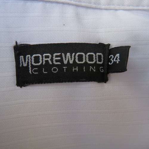 High quality MOREWOOD white short sleeve tailored top with button down front. Size 34/10. As new.