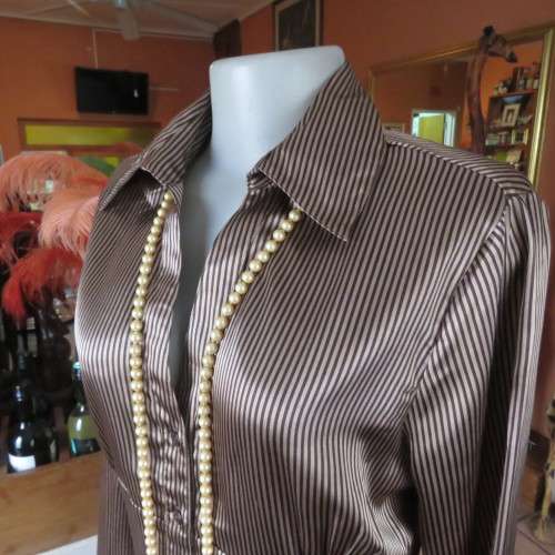 Seriously smart silky long cuffed sleeve blouse with empire front size 36/12 by LEGIT. New condition