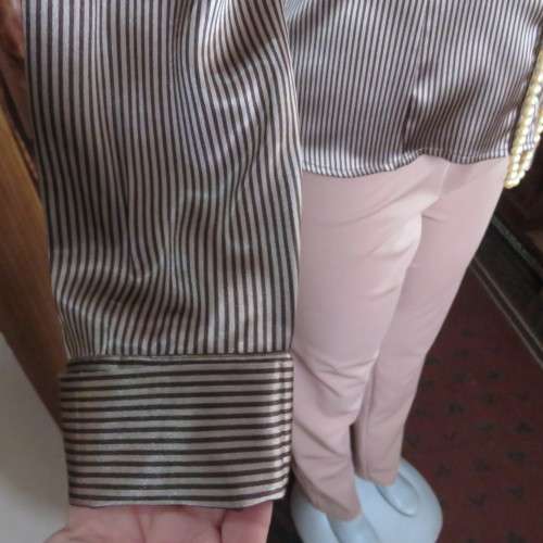 Seriously smart silky long cuffed sleeve blouse with empire front size 36/12 by LEGIT. New condition