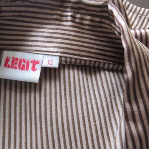 Seriously smart silky long cuffed sleeve blouse with empire front size 36/12 by LEGIT. New condition