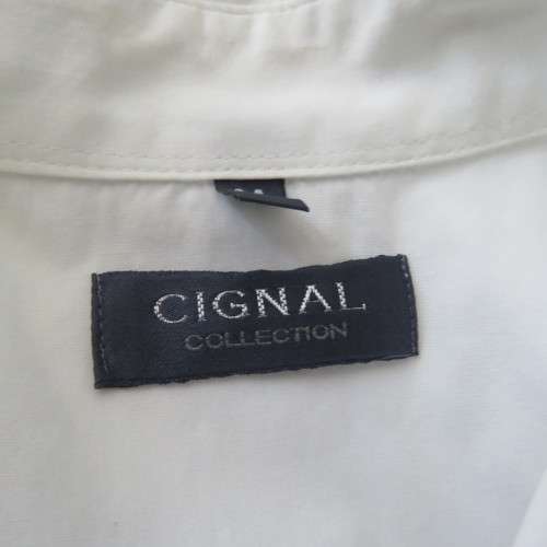 Men's formal tailored white shirt with hidden button down front size Medium. Chest 105 cm by CIGNAL