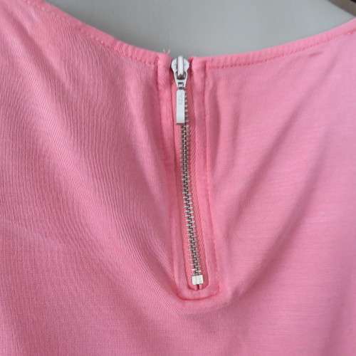 Crimson colour slip over top with short zip at back.By FOREVER NEW in size 36/12. Armhole cuffs.