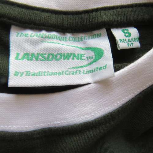 Ladies bottle green  Lansdowne collection Celtic Nation with harp T-shirt. Size 36/12. As new.