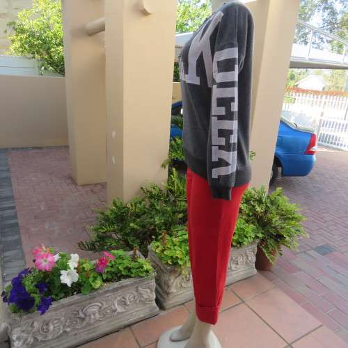 GEEK long sleeve grey top with white logo. Slip over.  Size 36/12. By Atmosphere. Good condition.