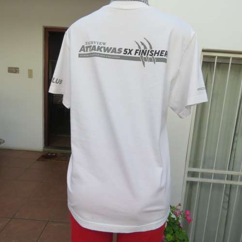 White short sleeve T-shirt. Logo of Extreme Mountain Bike Challenge. Size 36/12. By HANES. As new.