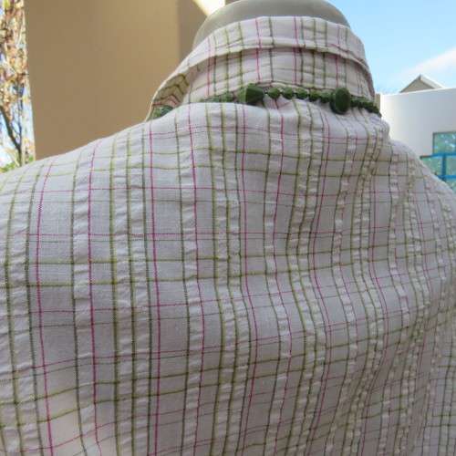 Cool button down sleeveless top. 100% bubble cotton. Size 38/14. By MERIEN HALL CASUALS. As new.
