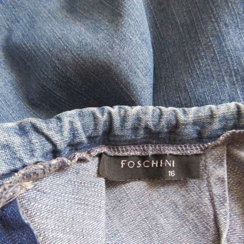 Maxi blue denim A-line skirt Drawstring in waist Zip at back Size 40-16 by `Foschini` As new