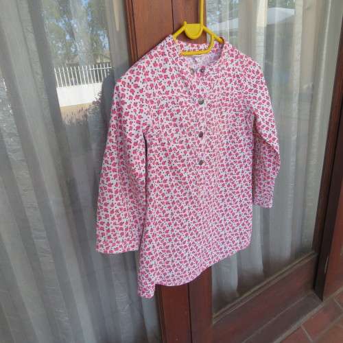 Pretty long corded slip over top for girls 8 years old Long sleeves By `Mushroom` As new