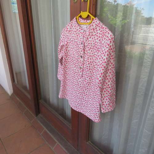 Pretty long corded slip over top for girls 8 years old Long sleeves By `Mushroom` As new