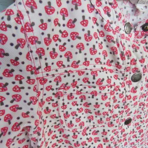 Pretty long corded slip over top for girls 8 years old Long sleeves By `Mushroom` As new
