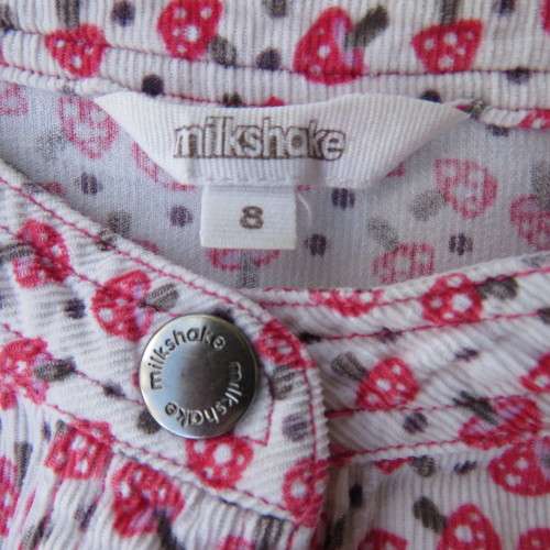 Pretty long corded slip over top for girls 8 years old Long sleeves By `Mushroom` As new