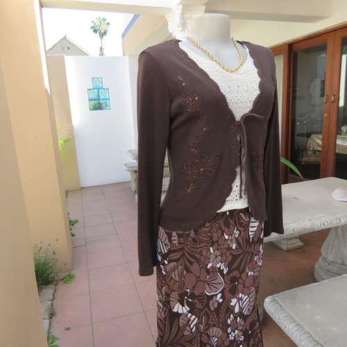 Stunning dark brown cover-up long sleeve top Size 38-14 By `Marks and Spencer` New condition