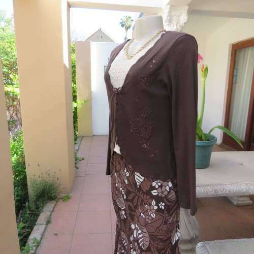 Stunning dark brown cover-up long sleeve top Size 38-14 By `Marks and Spencer` New condition