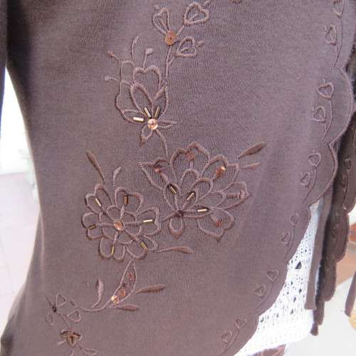 Stunning dark brown cover-up long sleeve top Size 38-14 By `Marks and Spencer` New condition