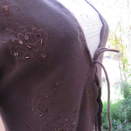 Stunning dark brown cover-up long sleeve top Size 38-14 By `Marks and Spencer` New condition