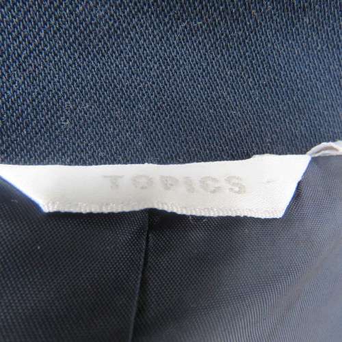 Fabulous navy long sleeve jacket Fully lined Round collar By `Topics` Size 40-16 New condition