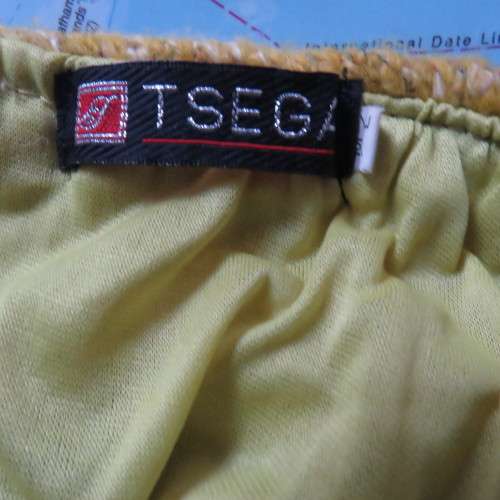 Unique knitted fully lined mustard colour bubble dress. By `Tsega`.  Size 34. Good condition.