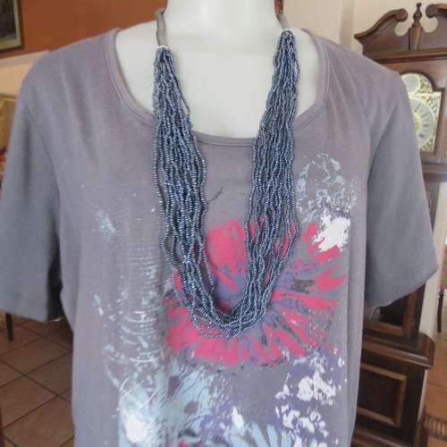 Casual grey short sleeve polycotton.top by `Image` in size 46/22. Used but fine for everyday wear.