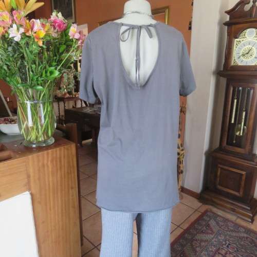 Casual grey short sleeve polycotton.top by `Image` in size 46/22. Used but fine for everyday wear.