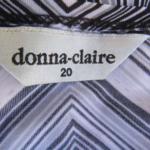Stunning cross-over long white, black and grey top. By `Donna-Claire`. Size 44/20. New condition.