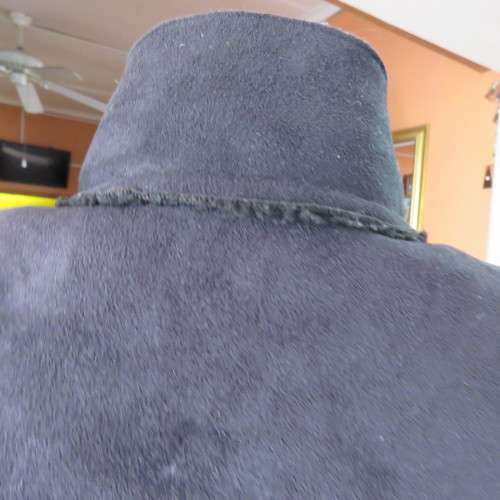 Warm black suede look  zip-up waistcoat. Polyester inner. Size 36/12 by `Woolworths`. New condition.
