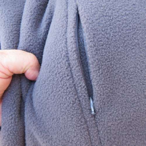 Reverseble Men`s waistcoat size XL....123cm chest.Grey brushed polyester/ black nylon.Zip-up front