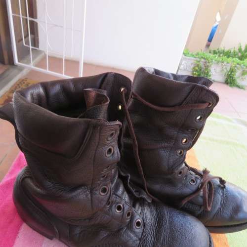 Pair SADF brown genuine leather soft top boots size 9 army size 277 by DWS 2012.Good cond.