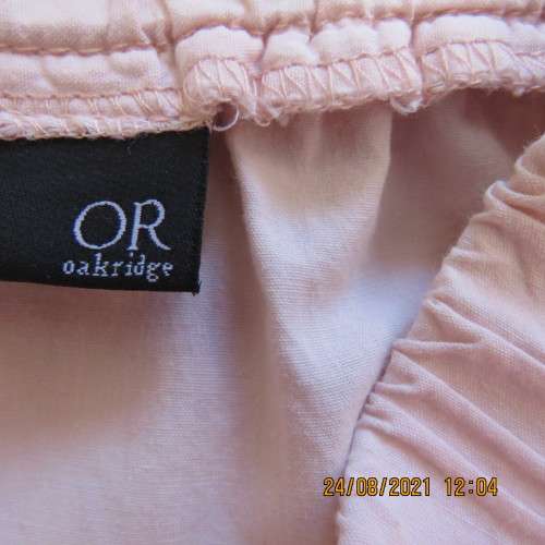 Amazing off shoulder pale peach top with wide embroidered frill.Size 32/8 by OR. As new,