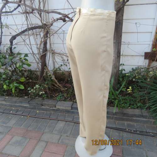 Glamour pants in gold colour polyester satin. By ASPIRE in size 34/10. Zip at back. Good condition.