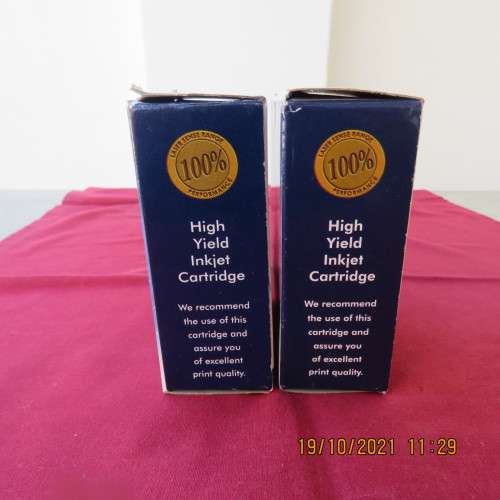 Set of IBM638 black Lexmark Z33 high yield inkjet cartridges. Still sealed.