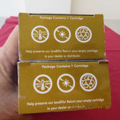 Set of IBM638 black Lexmark Z33 high yield inkjet cartridges. Still sealed.