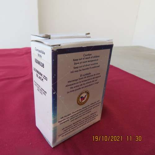 Set of IBM638 black Lexmark Z33 high yield inkjet cartridges. Still sealed.
