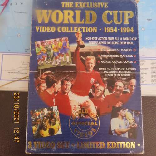World cup soccer collection of 3 videos. 3.5 hours of action with footage never seen before. As new