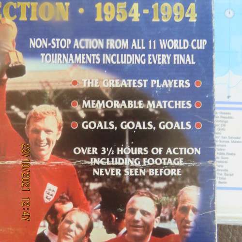World cup soccer collection of 3 videos. 3.5 hours of action with footage never seen before. As new