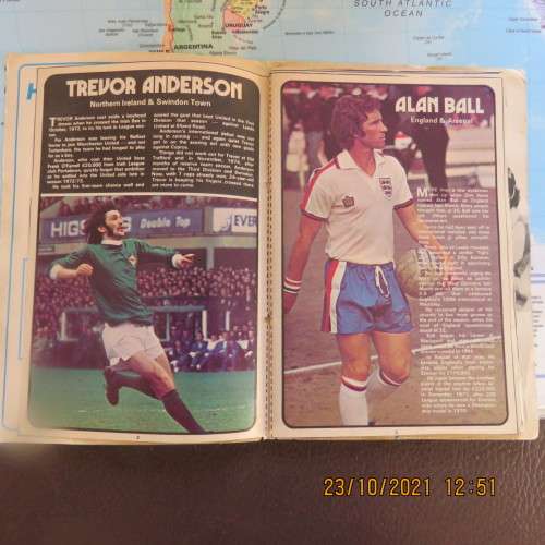 Stars of Britain booklet  1975.Players and career detail from England.Eire,Wales Scotland,N Ireland