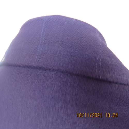 Smart boutique made purple long sleeve jacket.Four button closure with cloverleaf collar.Size 36.