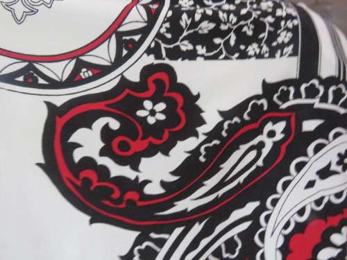 Casual long sleeve bo-ho top in red/black and white cotton size 38/14 by TRUWORTHS.Good condition