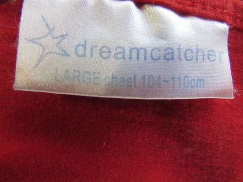 Sexy red stretch cotton strappy V neck nighty in size 40/16 by DREAMCATCHER. Tree and owl picture