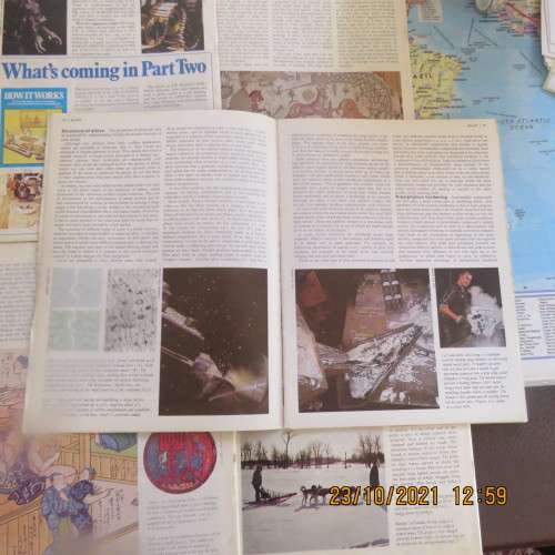 Lot of 5 `HOW IT WORKS` magazines. A to Z of invention,science,technology.Photos and diagrams.